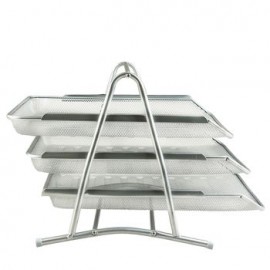 Charola Tamano Carta 3 Niveles 3 Niveles Gris