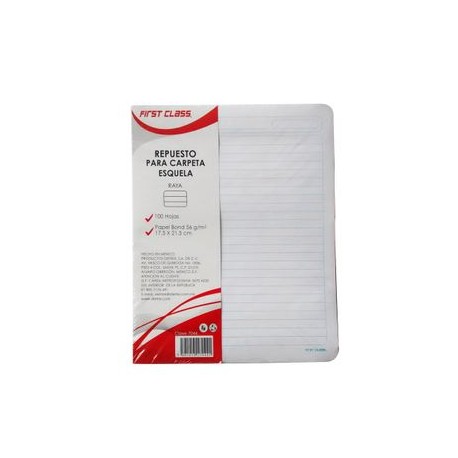 Hojas Para Carpeta Esquela 10 0 H Raya Sigel