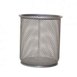 Portalapices Mediano Plata Malla 9.5X10.5Cm Omx