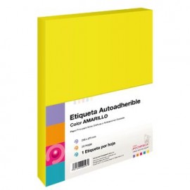 ETIQUETA AUTOADHERIBLE CARTA AMARILLO 50 HJS