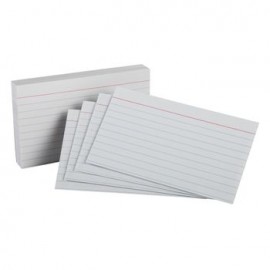 TARJETA 3X5 RAYADA PAQUETE CON 100 MARCA OXFORD