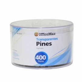 PINES TRANSPARENTES PUNTA METALICA Y CABEZA DE Plástico 40 0 P