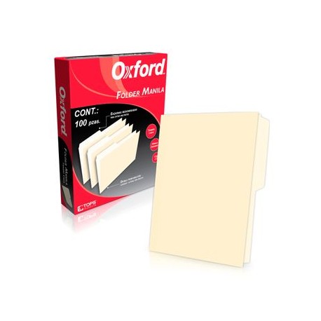 FOLDER MANILA CARTA OXFORD 10 0 PZ 171GRS