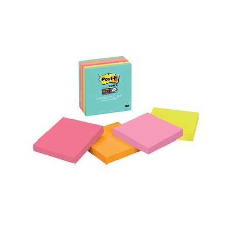 Notas Adhesivas Post-It SS Miami 3x3 6 Piezas