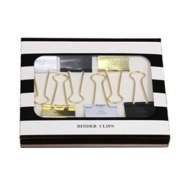 Sujetadocumentos 6 piezas Blanco y Negro
