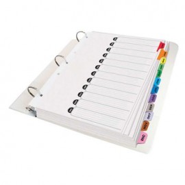 Separador 12 divisiones en colores Officemax con refuerzo