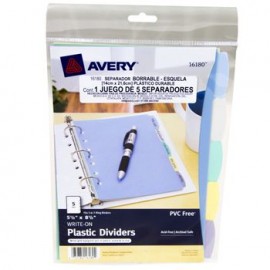 Separador Con PestaAs De Colores EsqueA 5 Div Borrable