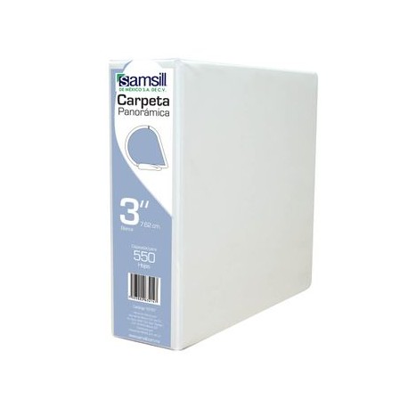 CARPETA VENTANA HERRAJE EN D BLANCA 3" SAMSILL