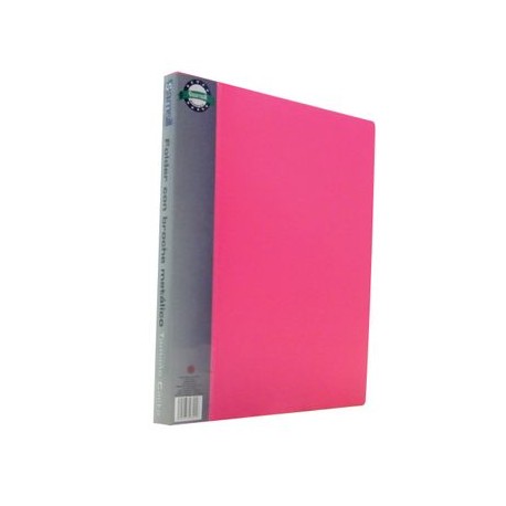 Folder Rosa con broche metalico