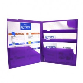 Folder de Polipropileno Morado con 4 divisiones Oxford Divide-It-Up