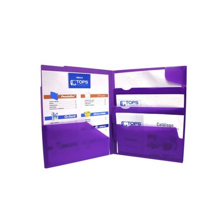 Folder de Polipropileno Morado con 4 divisiones Oxford Divide-It-Up