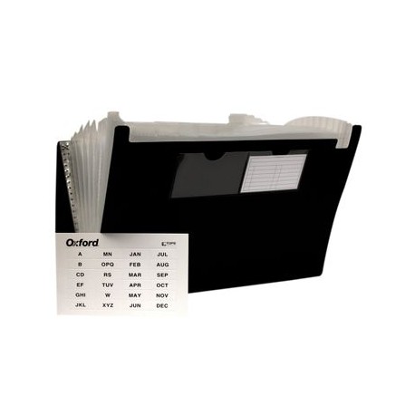 Archivo Expandible Oxford Tamaño Oficio 13 Divisiones Negro