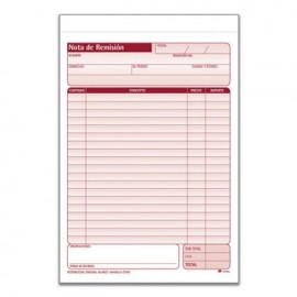 Nota Remision Autocopiante 25J Original Y Copia Amarilla