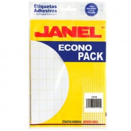 Etiqueta Blanca Econopack 13X19 Mm 1200Pza/Pqte Janel