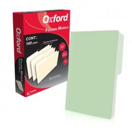 Folder Verde Oficio Oxford 10 0 Pz 179Grs