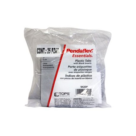 JINETE 5CM TRANSPARENTE PLATICO CON ETIQUETAS 25piezas