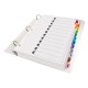 Separador 12 divisiones en colores Officemax con refuerzo