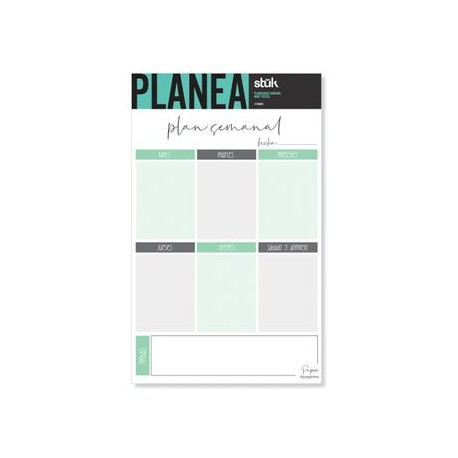 Planner Semanal Mint Pastel Stuk