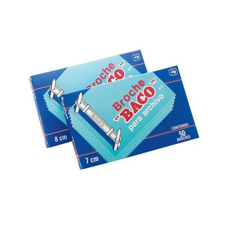 Broche Baco para Archivo 8cm caja con 50 piezas