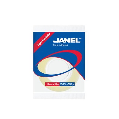 Cinta Adhesiva Janel 18Mm X 33M Mini Tore 4 Piezas