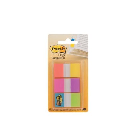 BANDERITAS POST-IT 1" COLORES BRILLANTES MEZCLADOS
