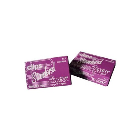Clips Estándar Baco N°2 Caja Con 100 Piezas