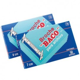 Broche Baco Para Archivo 7cm Caja con 50 Piezas