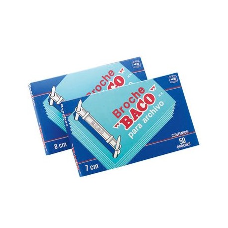 Broche Baco Para Archivo 7cm Caja con 50 Piezas