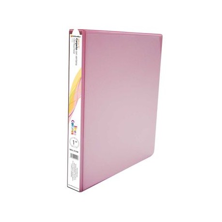CARPETA PANORAMICA ROSA PASTEL 1" HERRAJE EN O OFFICEMAX®