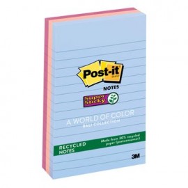 NOTAS RECICLADAS TERRA 4X6" 3PK 90 HOJAS con U
