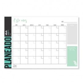 Planner Mensual Mint Pastel Stuk