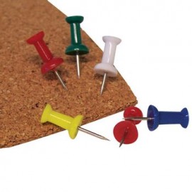 Pines De Colores Punta Metalica Y Cabeza De Plástico 50 Piezas