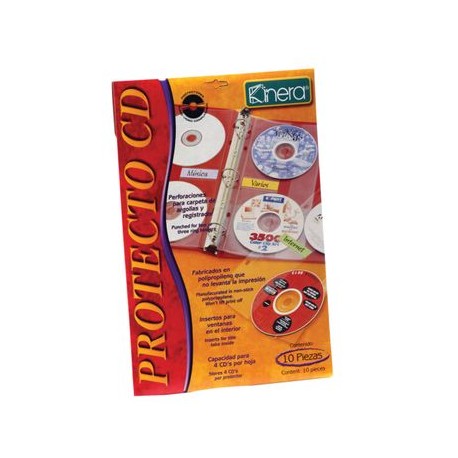 Protector para CD Kinera Bolsa 10 Piezas