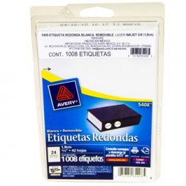 Etiqueta Adhesiva Circular Blanca 3/4" 846Pz
