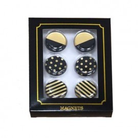 Imánes set de 6 piezas Rayas/Puntos