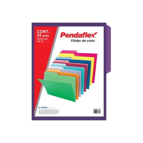 FOLDER VIOLETA CARTA PENDAFLEX 25PZ DOBLE TONALIDAD