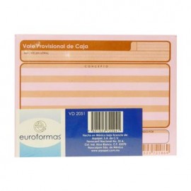 VALE PROVICIONAL DE CAJA 3 BLOCKS CON 50 HOJAS con U