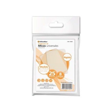 MICA RIGIDA OMX 11.5 X 8 CM 8MM 25P