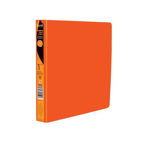 Carpeta Naranja Neon 1" Samsil Con Ventana