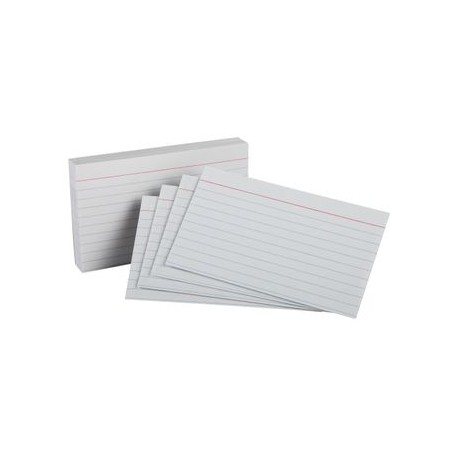 TARJETA 3X5 RAYADA PAQUETE CON 100 MARCA OXFORD