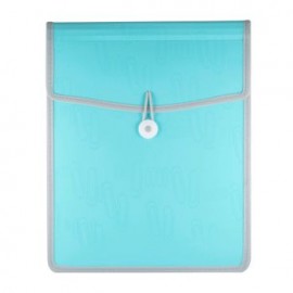 PORTADOCUMENTOS VERTICAL CARTA CON LIGA COLOR AQUA PZA