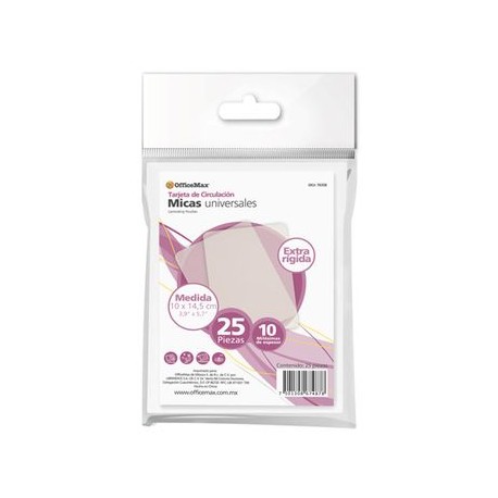 Mica Extrarigidaomx 10 X14.5Cm 10 Mm 25P