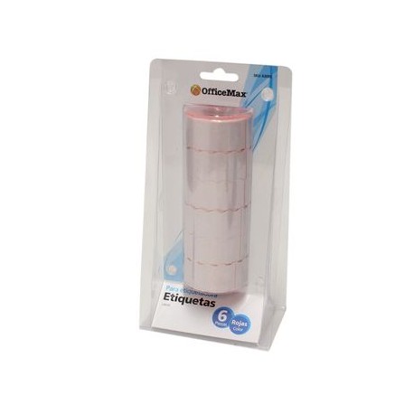 Etiquetas De Repuesto Rojas Para Etiquetadora D/Precios. 6Pz