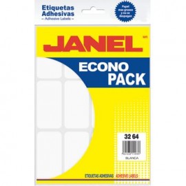 ETIQUETA BLANCA ECONOPACK 32X64 144 piezas /PQTE JANEL