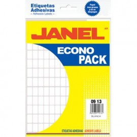 Etiqueta Blanca Econopack 9X13 2160Pza/Pqte Janel