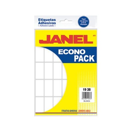 ETIQUETA BLAMCA ECONOPAK 19X38 420PZA/PQTE JANEL