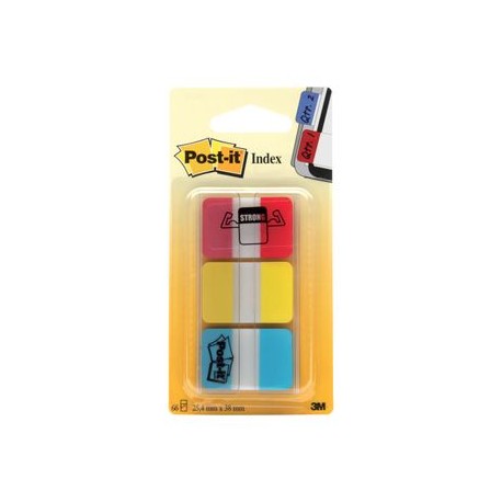 BANDERITAS RIGIDAS 1" COLORES PRIMARIOS 65 HOJAS POST-IT