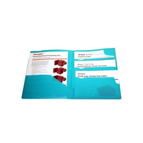 FOLDER DE POLIPROPILENO VERDECON 4 DIVISIONES DIVIDE IT UP