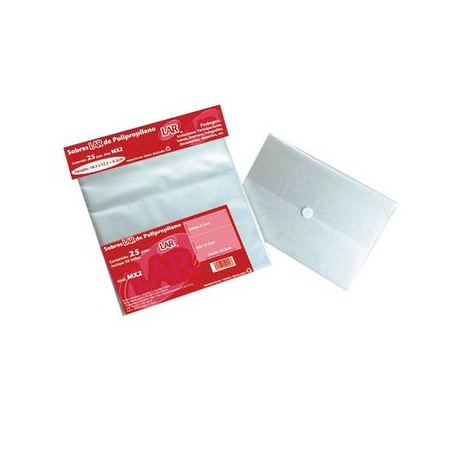 Sobre Transparente Celofan 18,5X 15 2 Pqte 25 piezas LAR