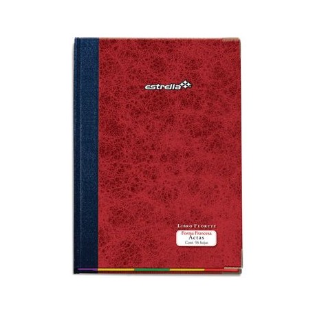 Libro Estrella Florete Forma Francesa Actas de 96 hojas
